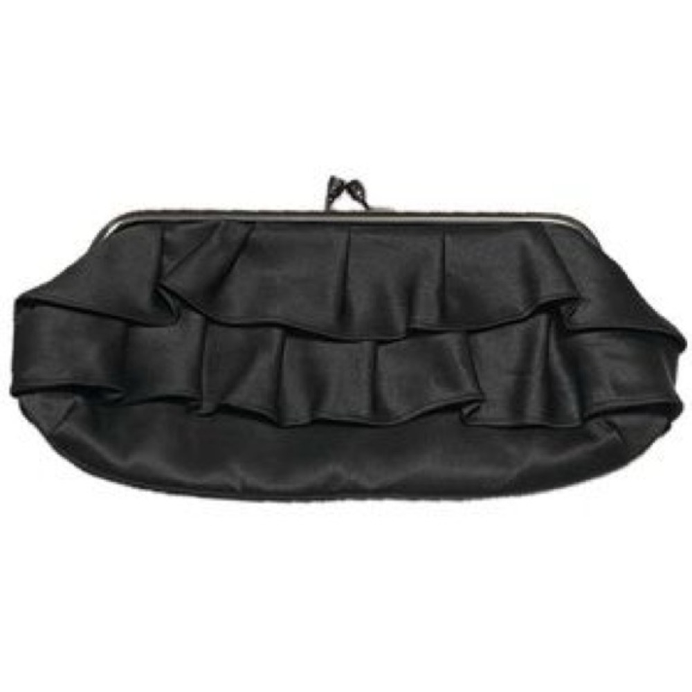 HollyWould for target Black Ruffle Frame Clutch Bag - Women